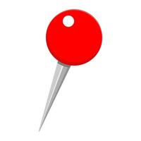 Tilted pushpin icon symbol vector