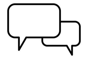 Two speech bubbles. Chatting icon symbol vector