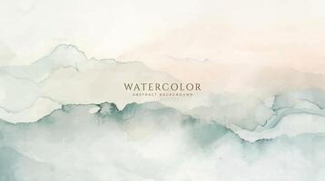 Abstract horizontal watercolor background. Neutral light colored empty space background illustration vector