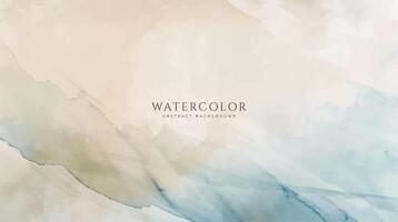 Abstract horizontal watercolor background. Neutral light colored empty space background illustration vector