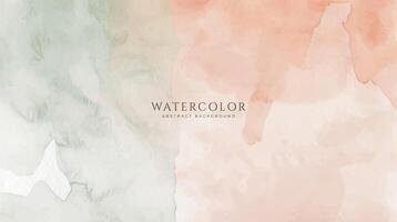 Abstract horizontal watercolor background. Neutral light colored empty space background illustration vector