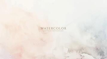 Abstract horizontal watercolor background. Neutral light colored empty space background illustration vector