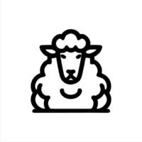 Simple goat and sheep with Minimalist and modern design vector
