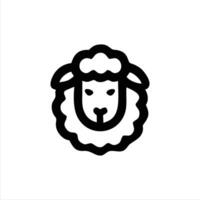 Simple goat and sheep with Minimalist and modern design vector