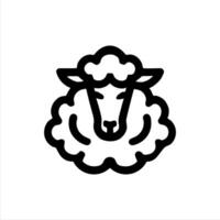 Simple goat and sheep with Minimalist and modern design vector