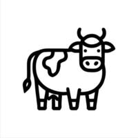 Simple cow and bull with Minimalist and modern design vector