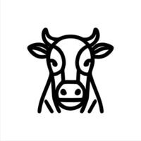 Simple cow and bull with Minimalist and modern design vector