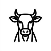 Simple cow and bull with Minimalist and modern design vector