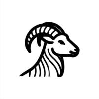 Simple goat and sheep with Minimalist and modern design vector