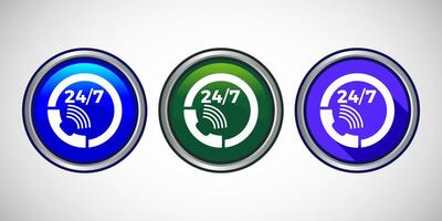 Call Us Now Phone Icon Button Set Design Illustration vector