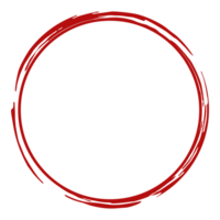 Zen Circle Icon Symbol in Red Color. Aesthetic Circle Shape for Logo, Art Frame, Art Illustration, Website or Graphic Design Element png