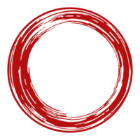 Zen Circle Icon Symbol in Red Color. Aesthetic Circle Shape for Logo, Art Frame, Art Illustration, Website or Graphic Design Element png