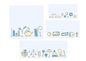 Set of finance elements. signs isolated. vector