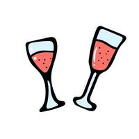 Glass of wine isolated. color design. vector