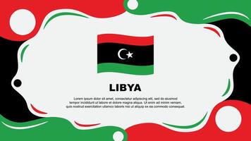 Libya Flag Abstract Background Flat Design Template. Libya Independence Day Banner Wallpaper Illustration. Libya vector