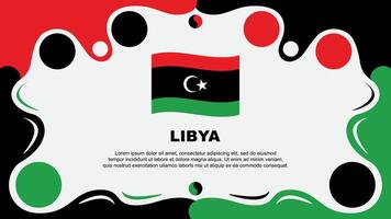 Libya Flag Abstract Background Flat Design Template. Libya Independence Day Banner Wallpaper Illustration. Libya vector