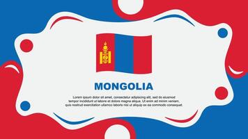 Mongolia Flag Abstract Background Flat Design Template. Mongolia Independence Day Banner Wallpaper Illustration. Mongolia Template vector