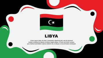 Libya Flag Abstract Background Flat Design Template. Libya Independence Day Banner Wallpaper Illustration. Libya Template vector