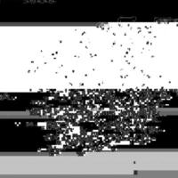 Trendy glitch pattern on dark background. Abstract geometric elements vector