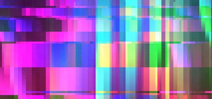 Trendy glitch pattern on dark background. Abstract geometric elements vector