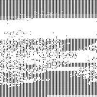 Trendy glitch pattern on dark background. Abstract geometric elements vector