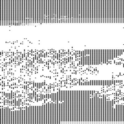 Trendy glitch pattern on dark background. Abstract geometric elements