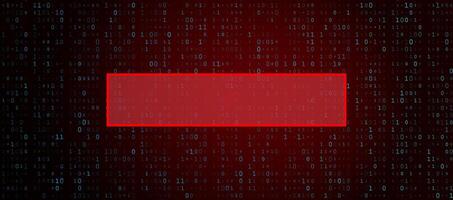 Digital Binary Code on Dark Red Background. Data Breach vector