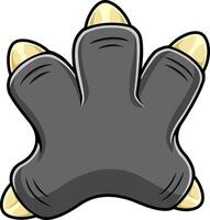 Triceratops Dinosaur Paw With Claws Print Logo Design vector