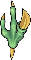 Velociraptor Dinosaur Paw With Claws Print Logo Design vector