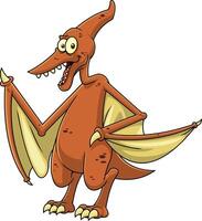Pterodactyl Dinosaur Cartoon Character vector