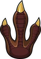 Dromaeosaur Dinosaur Paw With Claws Print Logo Design vector