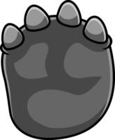 Bottom Brachiosaurus Dinosaur Paw With Claws Print Logo Design vector