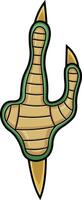 Bottom Velociraptor Dinosaur Paw With Claws Print Logo Design vector