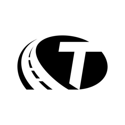 Modern Initial T Road Logo