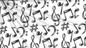 musical notes and basic musical scales vector