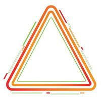 Abstract triangle element neon frame Y2K vector