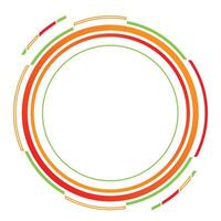 Abstract Circle element neon frame Y2K vector