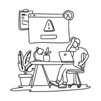 Enhance your website or app with this eye catching flat illustration of an Error Warning Sign. This versatile image is ideal for error messages, alerts, notifications, and more. vector