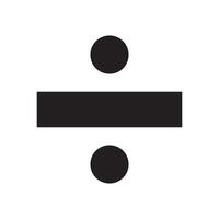 divide sign icon on a white background vector