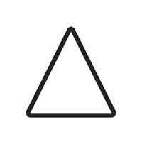 triangle icon on a white background vector