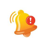 Notification bell icon in flat style. Incoming inbox message illustration on isolated background. Ringing bell sign business concept. vector