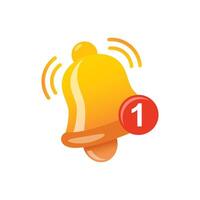 Notification bell icon in flat style. Incoming inbox message illustration on isolated background. Ringing bell sign business concept. vector