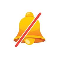 Notification bell icon in flat style. Incoming inbox message illustration on isolated background. Ringing bell sign business concept. vector