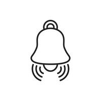 Notification bell icon in flat style. Incoming inbox message illustration on isolated background. Ringing bell sign business concept. vector