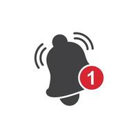 Notification bell icon in flat style. Incoming inbox message illustration on isolated background. Ringing bell sign business concept. vector