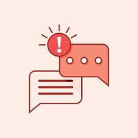 New message icon in flat style. Incoming inbox email illustration on isolated background. Bubble notification sign business concept. vector