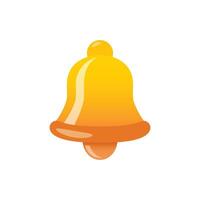 Notification bell icon in flat style. Incoming inbox message illustration on isolated background. Ringing bell sign business concept. vector