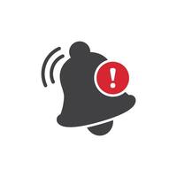 Notification bell icon in flat style. Incoming inbox message illustration on isolated background. Ringing bell sign business concept. vector
