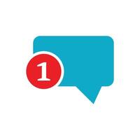 New message icon in flat style. Incoming inbox email illustration on isolated background. Bubble notification sign business concept. vector