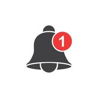 Notification bell icon in flat style. Incoming inbox message illustration on isolated background. Ringing bell sign business concept. vector